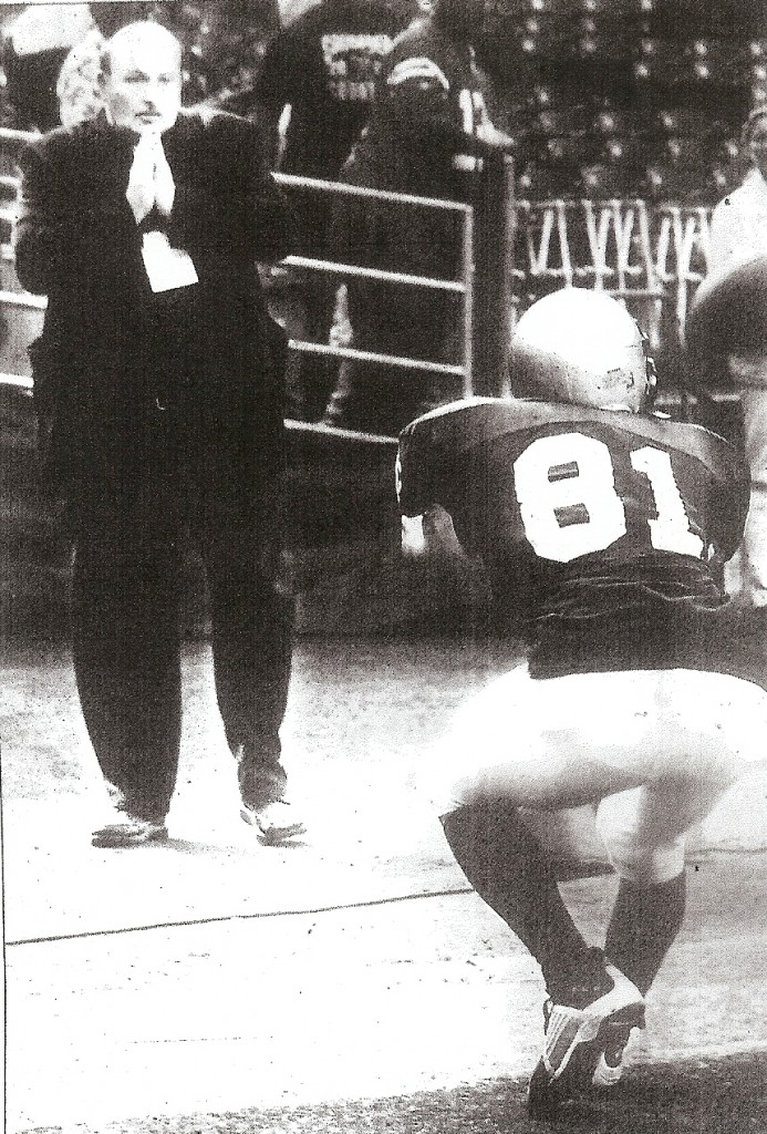 Marian chaplain Fr. Vincent Hughes offers papal assistance but Omar Rodriguez misses sure touchdown pass against St. Augustine. 