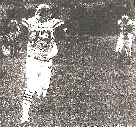 Helix' Burgi was picture of grace as he made end zone via fumblerooski.