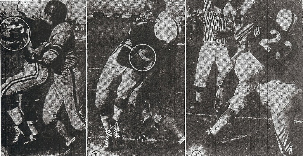 Leonard Kary breaks free from Wilkson defender Ray San Jose to score San Diego's final touchdown in 26-13 win.