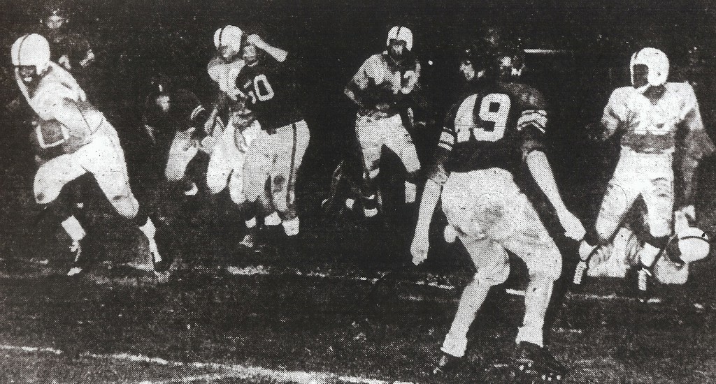 Art Buchanan, scoring against Long Beach Wilson, and Cleveland Jones (right) represented San Diego High swiftness.