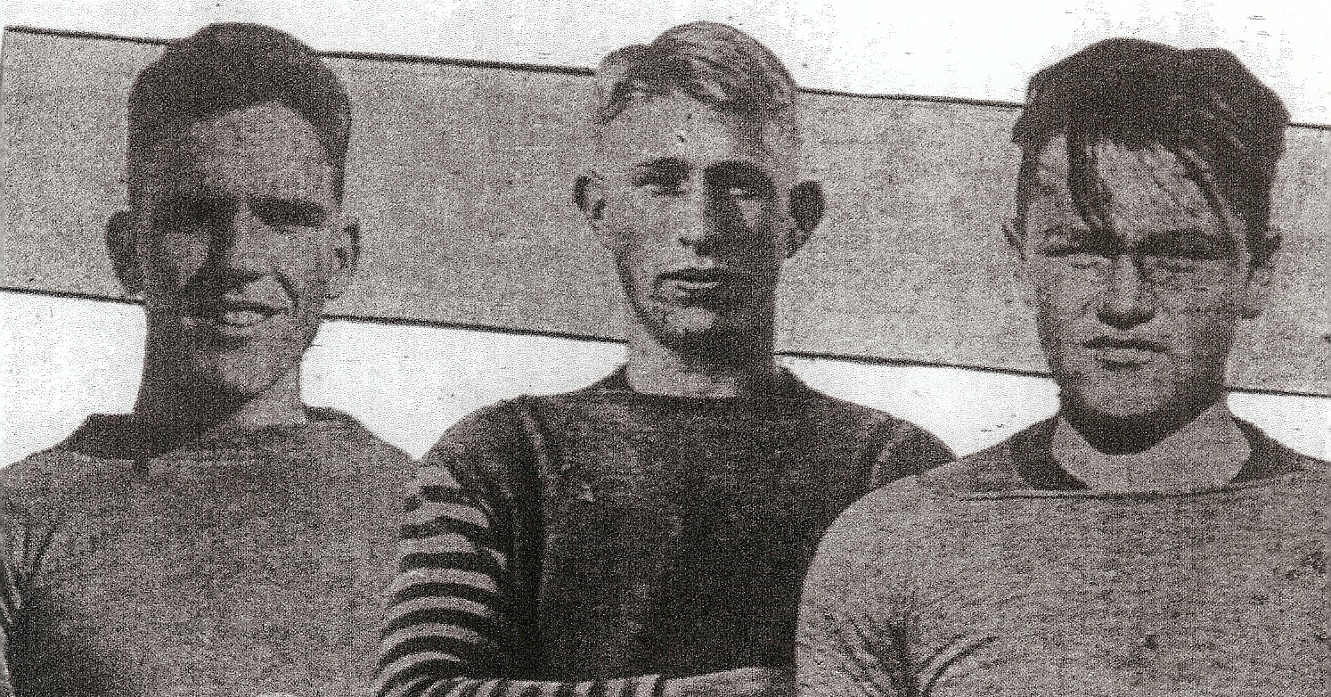 Riobert Behrens, Werner Schurr, and Gustave Harding (from left) were in the Hilltoppers' lineup when they took on El Centro Central.