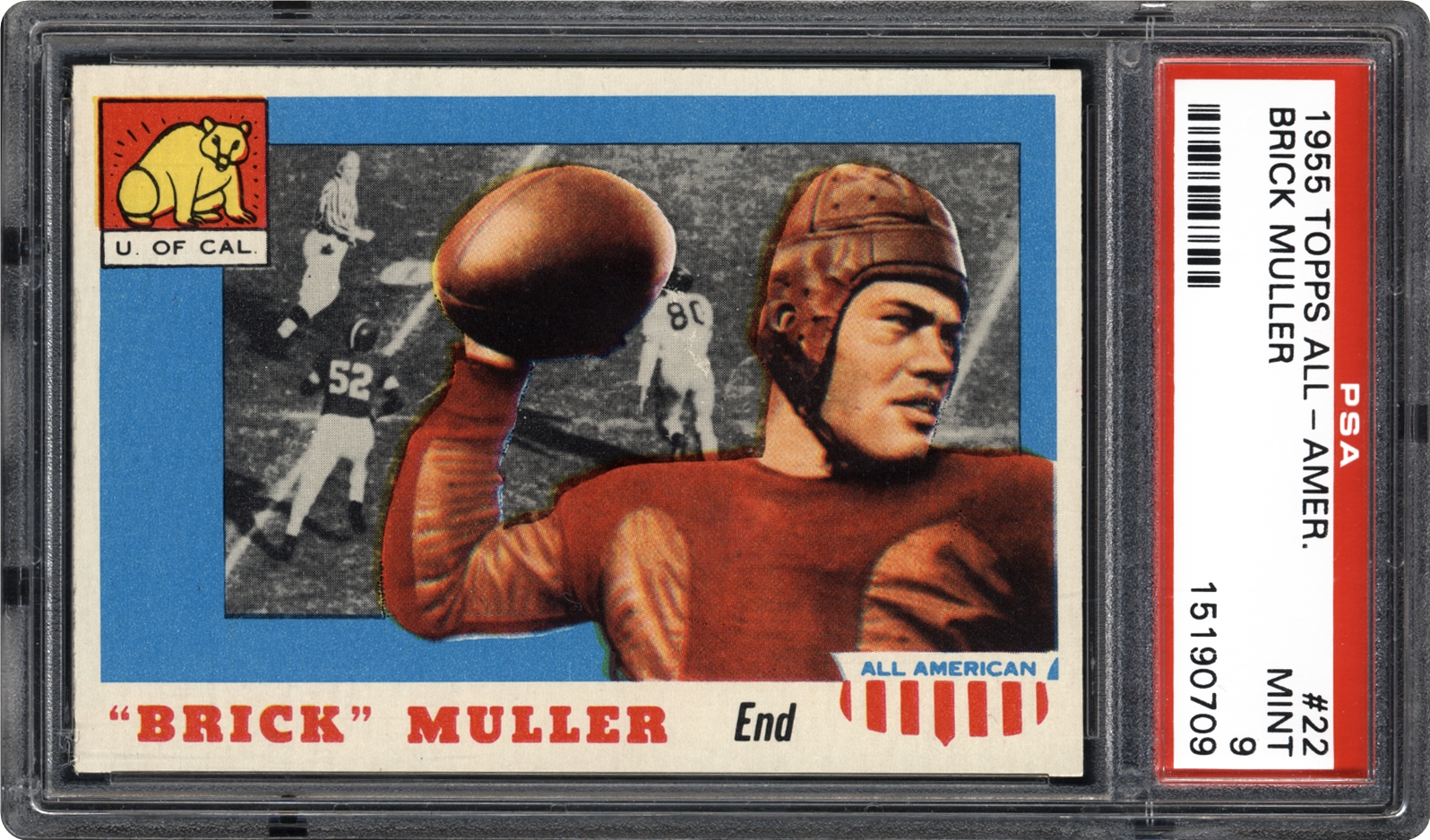 Muller was featured in the 1955 Topps Chewing Gum All-Americans card set.
