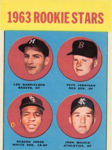 Jernigan appeared as card number 253 in the 1963 Topps bubble gum set.